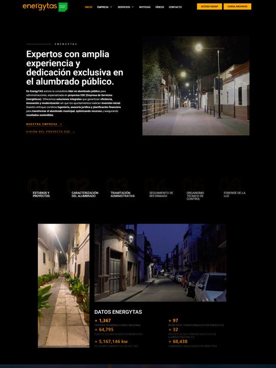 Diseño y desarrollo de Página web para Energytas